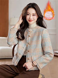小香风外套配连衣裙女2025秋冬装新款高端毛呢显瘦百搭上衣图片