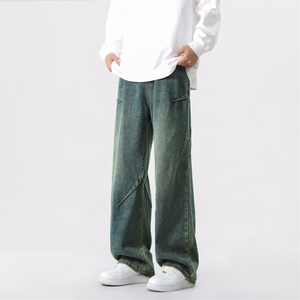 有型牛仔裤宽松直筒时尚褶皱设计S-3XL K780-特批-4279图片