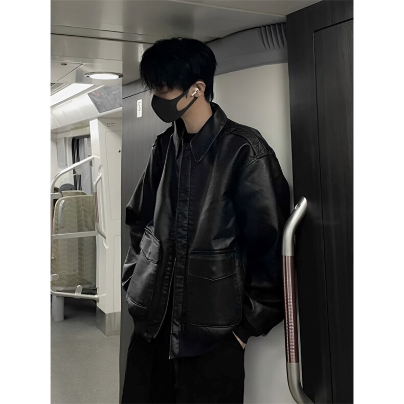 网图现货加厚加棉皮衣飞行员外套1209-1-JK19-P90主推可谈,男装皮衣,星座1209-1