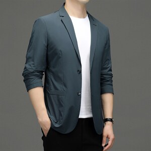CD33621钱塘2020-2春秋薄款时尚休闲帅气中青年男士西服外套P170图片