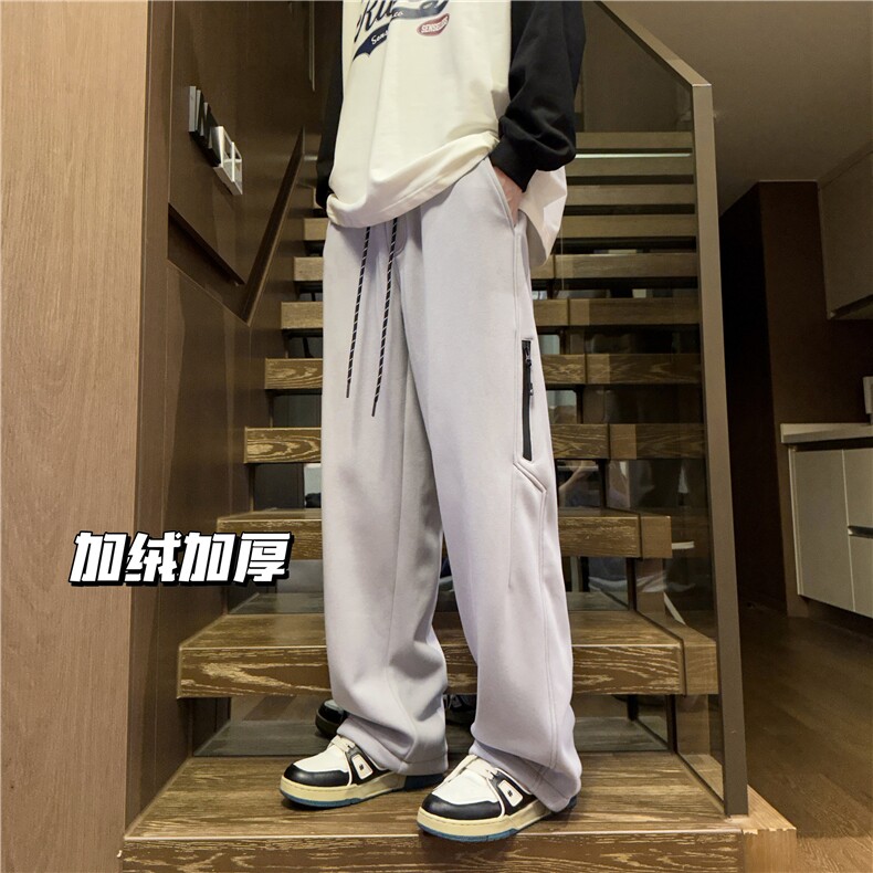 A749-特P45加绒加厚华棉卫裤弯刀运动裤保暖休闲裤2,男装休闲裤,电商B335