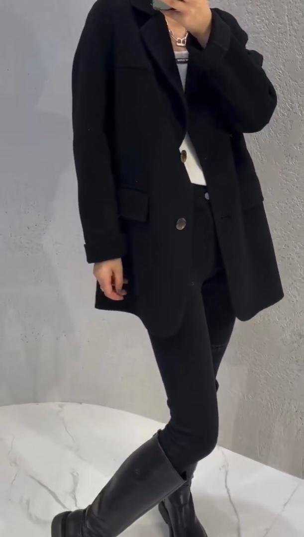 2022新款休闲百搭羊毛双面呢大衣,女装其它,L·H·X