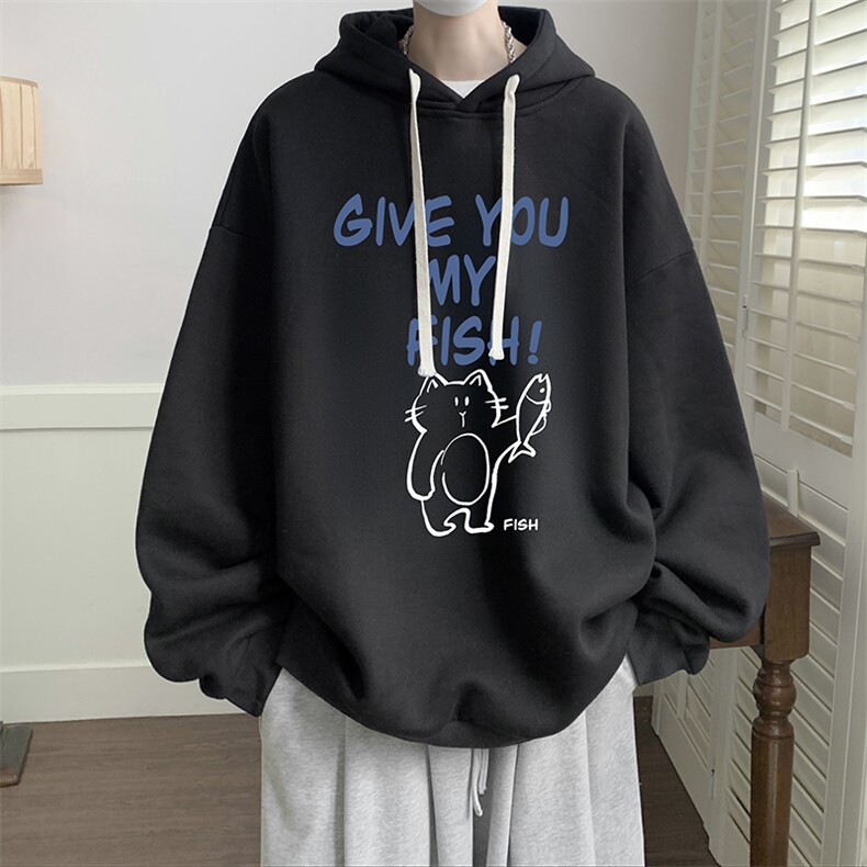 连帽卫衣男大码胖子帽衫大号运动服WY2411-P35图片