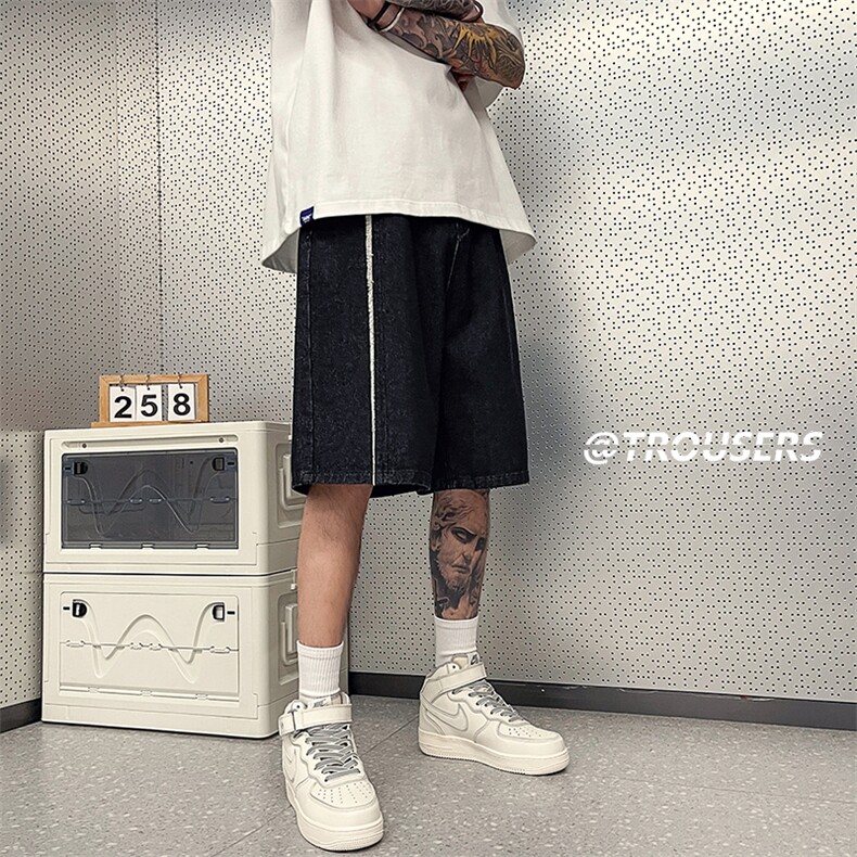 B258-K1005-P45控58牛仔短裤面料成分70%棉30%聚酯纤维,男装牛仔裤,电商B258