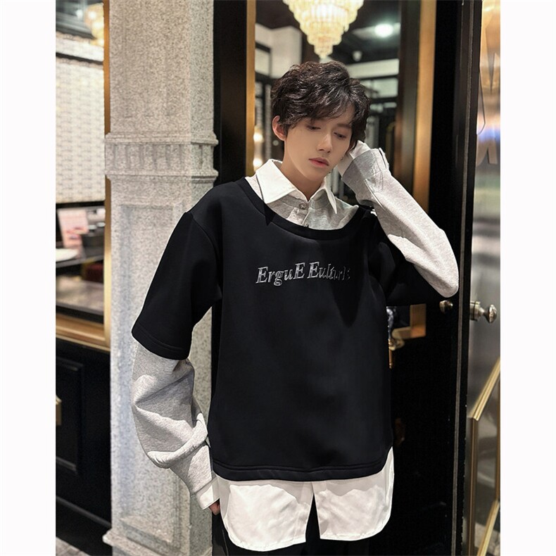 现货25秋冬男士一件顶三件套头衬衫领卫衣WY50-P98,男装卫衣,电商B288