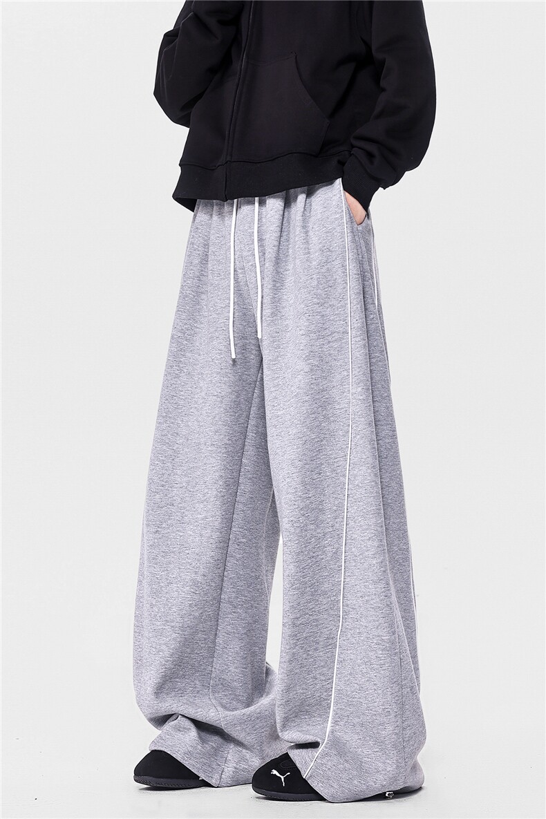 6XL-M蓝色宽松显瘦百搭运动裤男阔腿拖地裤裤子K9186-P45,女装休闲裤,电商D206-1