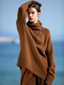 新款女装高领毛衣时尚百搭保暖羊毛羊毛衫图片
