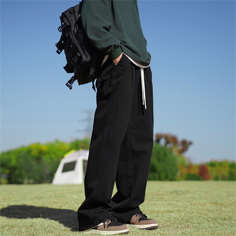 2024秋季新款！宽松直筒帅气工装休闲裤809B-J101-P60控88,男装休闲裤,星座809B（原星座805）