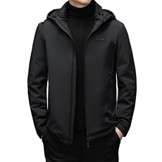 CXYF59531钱塘2020-2中年男士冬季厚款保暖休闲连帽羽绒服P180，男装羽绒服，钱塘207-2