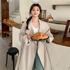 【已出货】内含买家秀一粒扣风衣外套2C372-9031-P155控208，女装风衣，2C372
