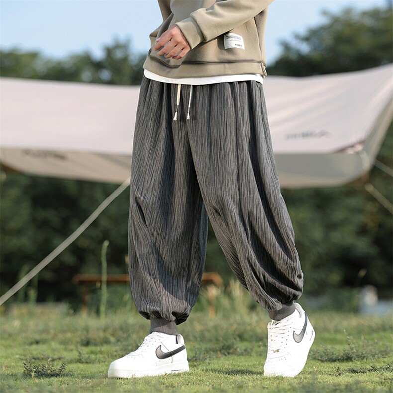 束脚哈伦裤男秋冬季风灯芯绒休闲裤束脚阔腿灯笼裤-WK18-P55，男装休闲裤，星座219