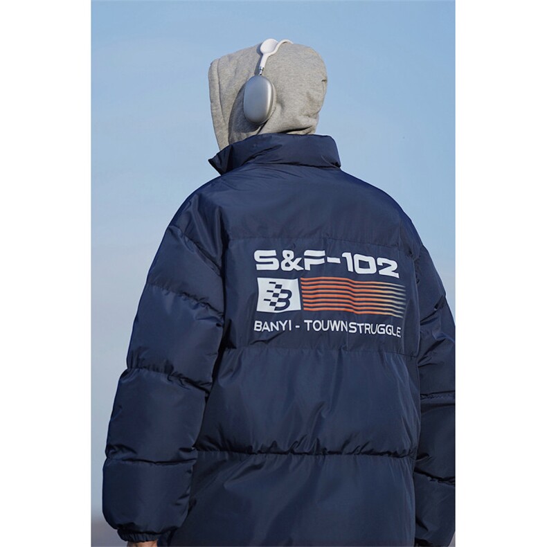 DT2201-TP70控价98冬季潮牌立领保暖棉衣男青少年印花休闲外套,男装棉衣,电商A102-1