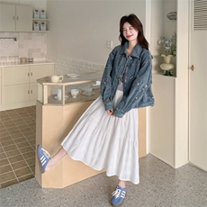 有备货26春季新款亮片牛仔外套6665-P180-K288，女装短外套，2C317