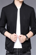 中年男印花立领夹克男2023春季新款时尚休闲上衣爸爸装外套,男装夹克,电商B212（原钱塘6029）