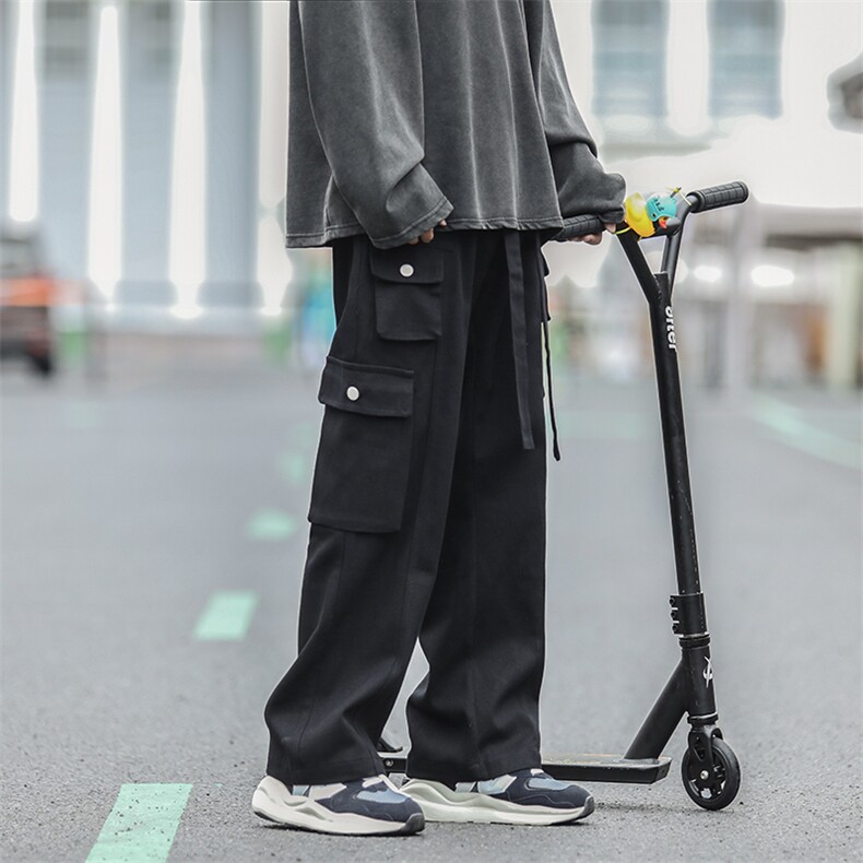 港风 抖音品质休闲裤工装裤直筒裤长裤A014-DY2165-P65控88图片