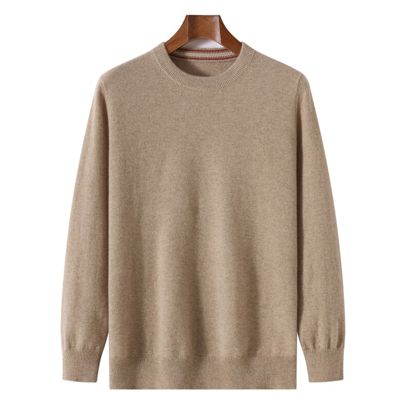 2025年秋季青春流行圆领长袖时尚百搭通勤简约休闲，男装羊绒套衫，玖雪绒羊绒
