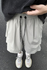 夏季冰丝速干伞兵短裤XZ604-DK214-P35控48，男装牛仔裤，星座604