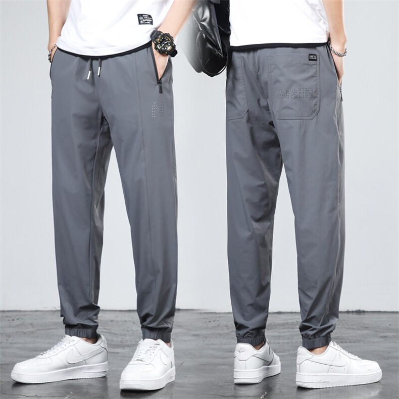 2025品质款冰丝裤男装夏季薄款九分裤拉链口袋休闲裤C535-P45主推,男装休闲裤,星座224-1