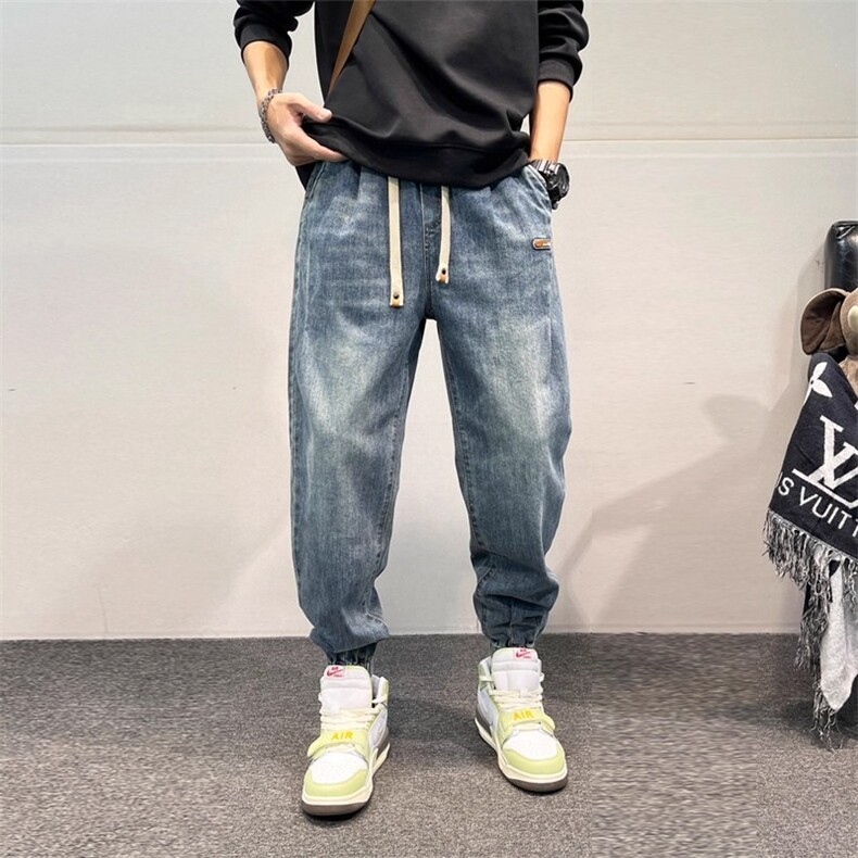 新款牛仔裤男士男装宽松直筒潮牌春秋休闲四季常规裤子男NZ655图片
