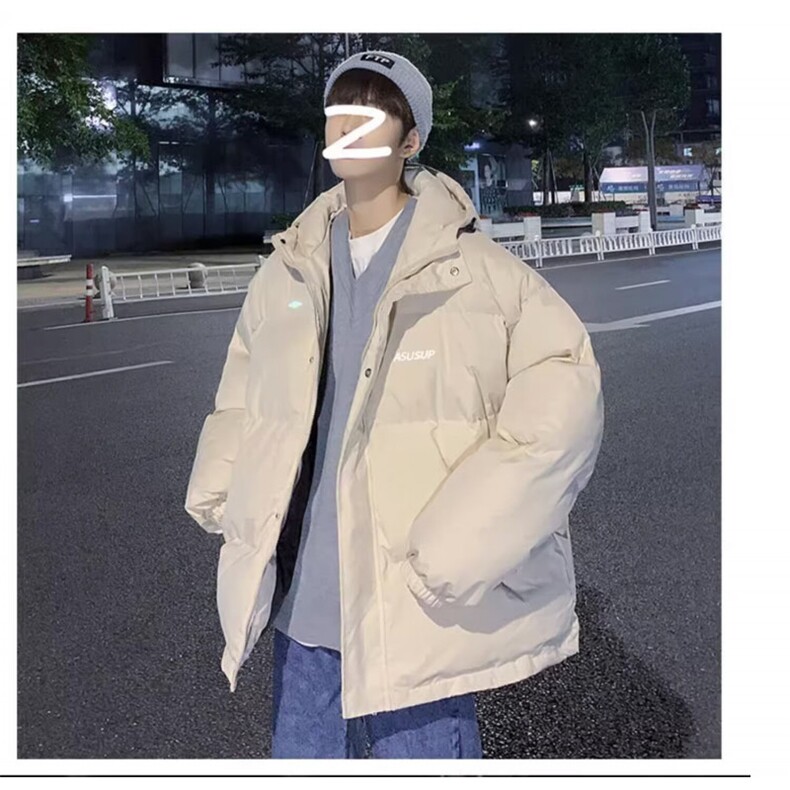 新款棉衣男冬季防水棉袄连帽青少年宽松上衣外套潮牌面包服,男装棉衣,星座506A