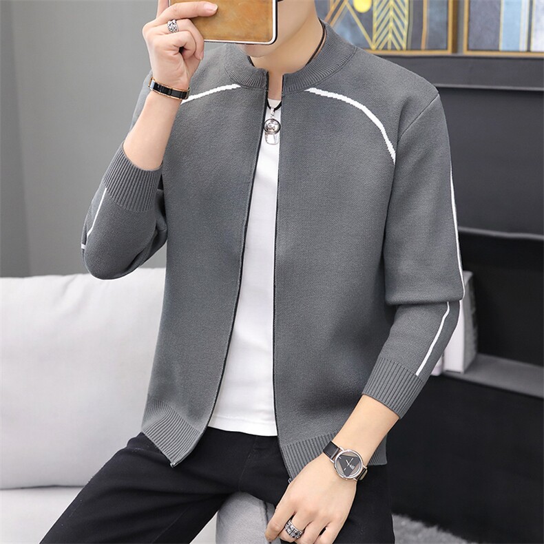 7605男士春秋薄款毛衣男开衫韩版潮流外套男休闲线衣外穿,男装针织衫/毛衣,电商D310（原电商305）