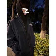春秋季2025新款刺绣棒球领夹克男女同款美式复古宽松百搭情侣外套，男装夹克，星座506A