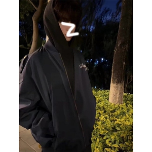 春秋季2025新款刺绣棒球领夹克男女同款美式复古宽松百搭情侣外套图片