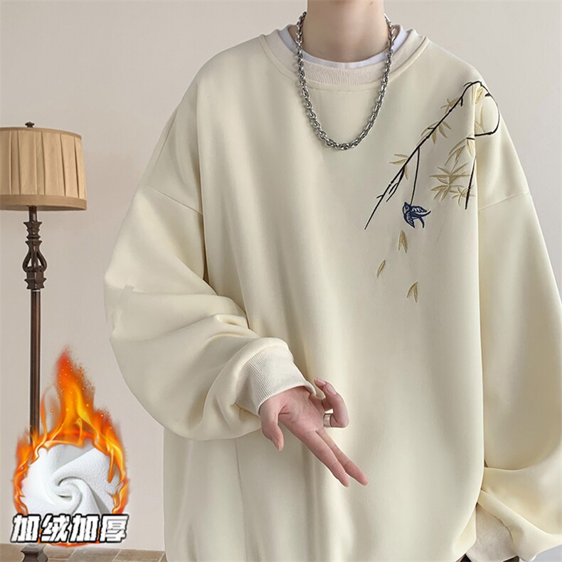 WY419-p45特控68加绒P50特控78大码刺绣加绒卫衣【图已注册】65棉,男装卫衣,电商D232