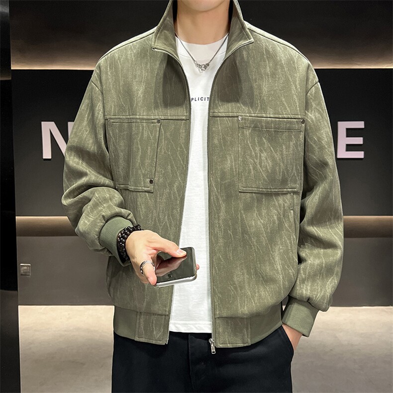 秋季现货大码休闲立领外套8555-P75控159大码元图片