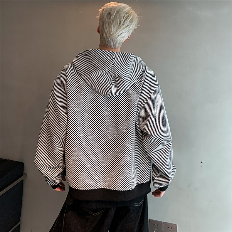 小香风复古拉链夹克男春秋季宽松休闲连帽外套JK1106-P68,男装夹克,电商C307A