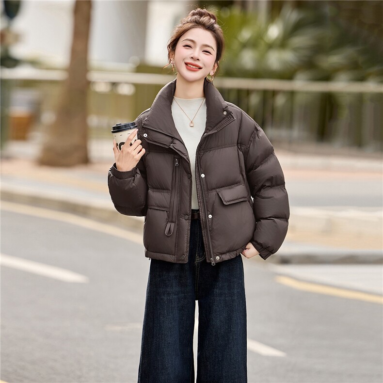 白鸭绒羽绒服外套女2025冬季新款超火漂亮时尚洋气羽绒外套宽松,女装羽绒服,依万里