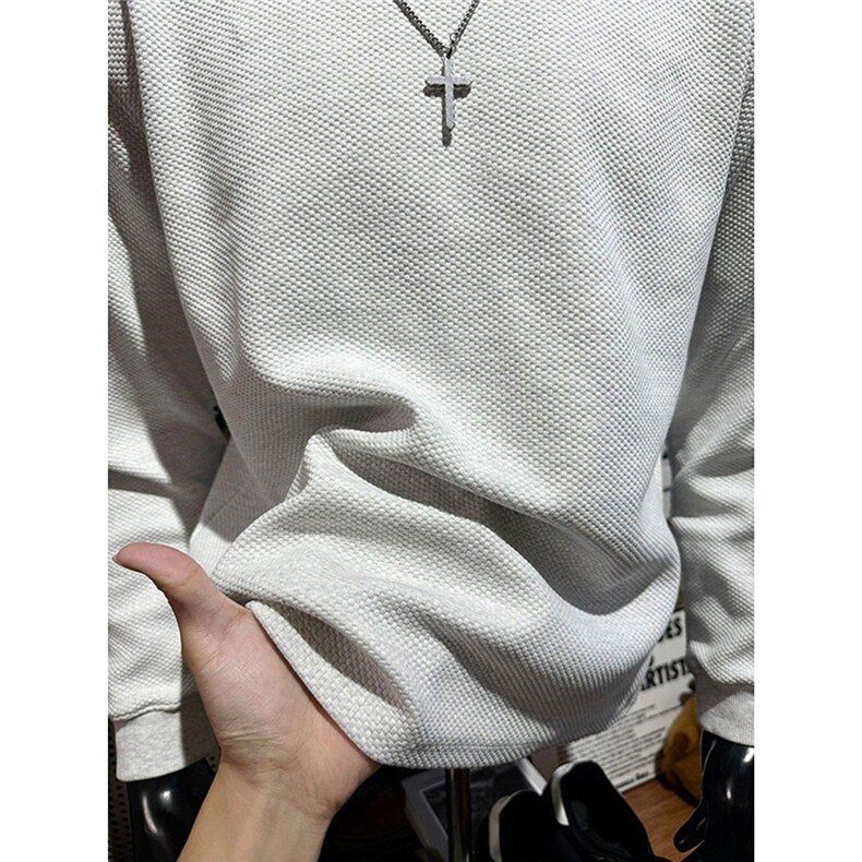 【003】红标刺绣卫衣男款春秋季长袖t恤打底衫上衣A079-T45-P28,男装T恤,电商A079