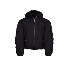 M6002毛领座山雕夹克棉服加厚外套拼接连帽棉服重磅加绒短款外套，男装夹克，星座308A-1（原309B-1）