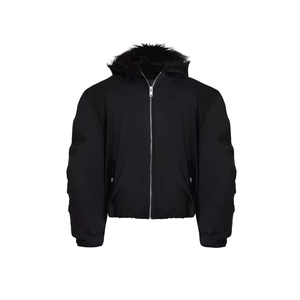 M6002毛领座山雕夹克棉服加厚外套拼接连帽棉服重磅加绒短款外套图片