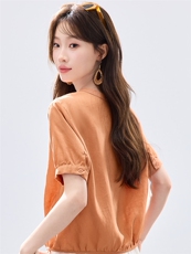 现货20262026夏装新款透气亲肤前片打条时尚舒适女士衬衣，女装衬衫，木子恋