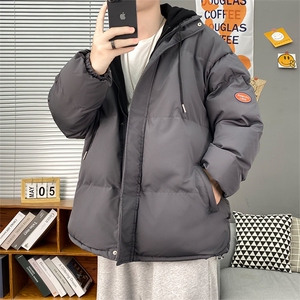 高品质休闲男士休闲连帽假两件棉衣男外套618A-WT08图片