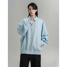 美式cleanfit蓝色竖条纹夹克外套男2026春季25XJ55273特批35，男装夹克，电商A042