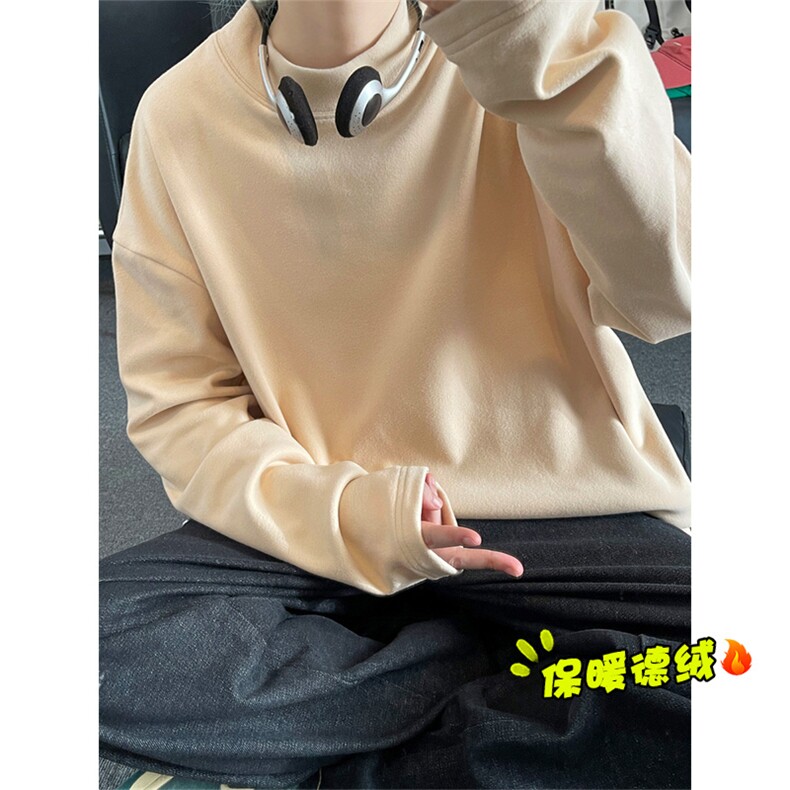 德绒打底衫半高领加厚内搭情侣长袖T恤卫衣男TC1201-P17【特价】图片