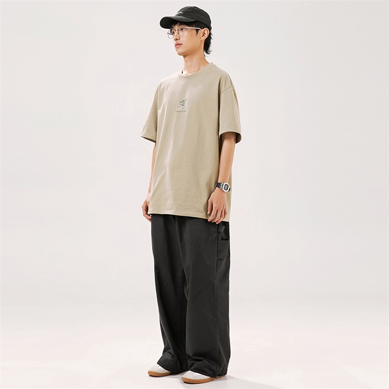 2024夏季新款男装日系潮牌纯棉印花圆领宽松短袖休闲T恤T938-F38,男装T恤,电商A101（原外27）