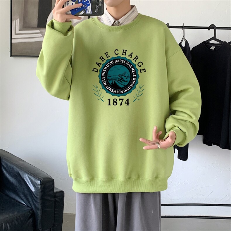 Y2478P38春秋季新款圆领卫衣男宽松套头衫港风休闲外套ins潮,男装卫衣,星座510A-1