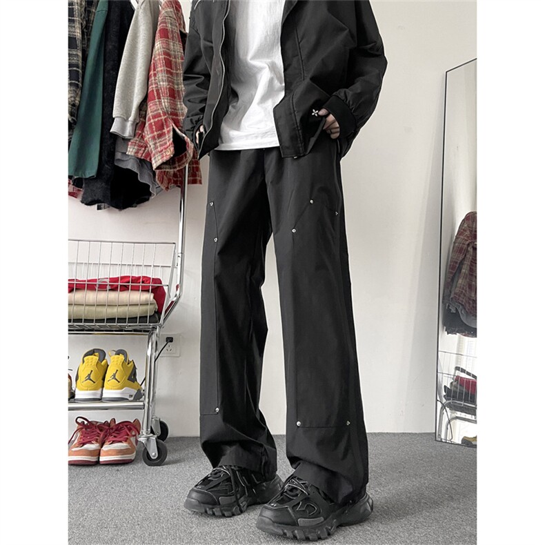 美式冲锋裤子男秋冬款潮牌vibe工装复古高街直筒休闲裤CX222-p40,男装工装外套,星座1008-2