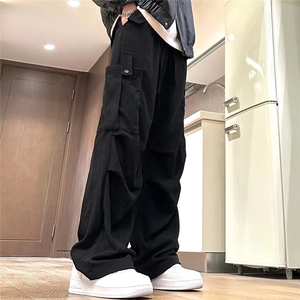秋冬休闲运动港风灯芯绒工装裤男女潮流多口袋百搭长裤子XK014图片