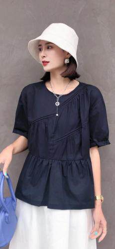 夏季新款棉质小衫，女装，依纤