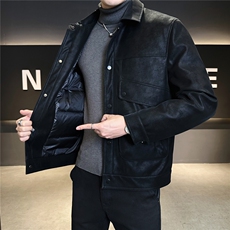 新标90绒羽绒服男冬季2025新款皮夹克7天后出货A313-8878-P245，男装夹克，电商A313