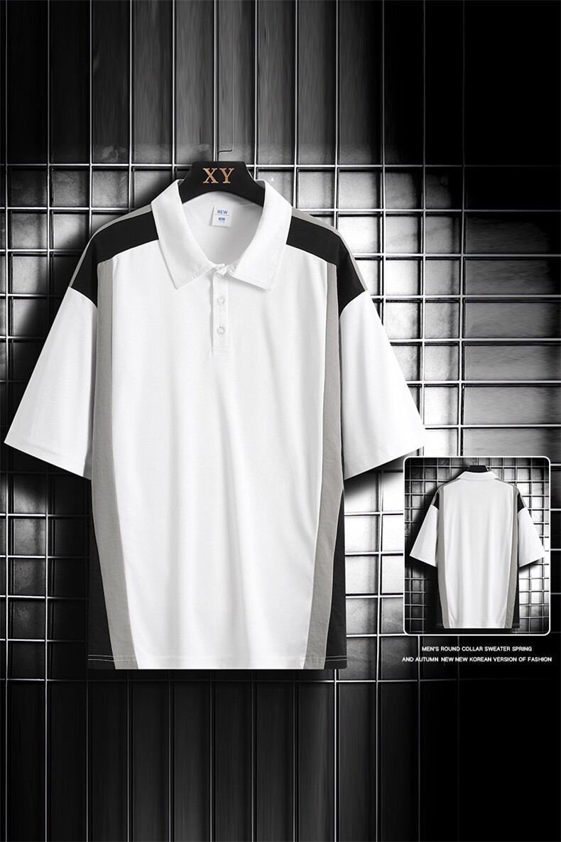 2023夏季新款短袖男网格挂拍潮流polo衫百搭半袖zdp2302-P40控58,男装Polo衫,星座717