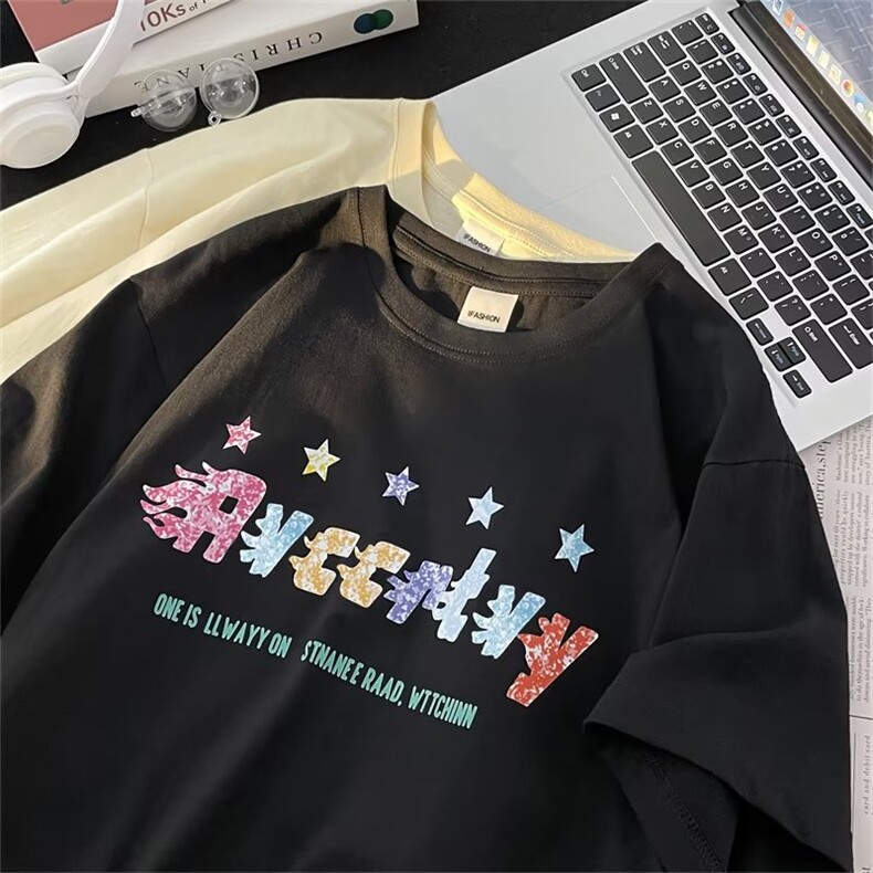 W229-P30美式星星短袖T恤夏季潮牌潮流新款半袖衣服,男装T恤,星座911-1