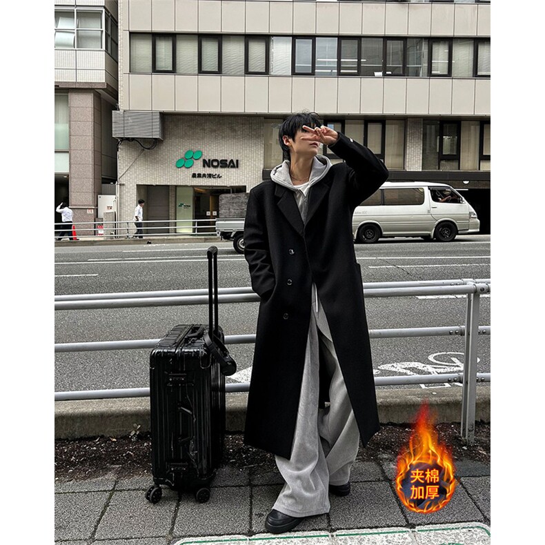 现货~冬季夹棉加厚毛呢大衣过膝加长加厚风衣外套Y993-P125,男装风衣,星座1004-3