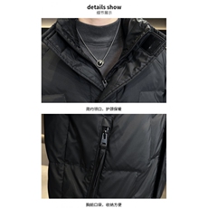冬立领潮牌白鸭绒御寒加厚保暖韩版青年防寒短款外套派客服男装，男装羽绒服，钱塘6003（原4033）