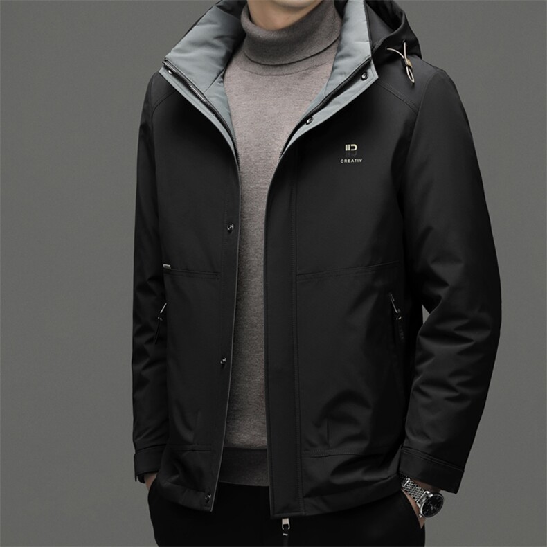 DF22441钱塘2020-2冬季厚款商务休闲连帽中年男士羽绒服P335,男装羽绒服,钱塘207-2