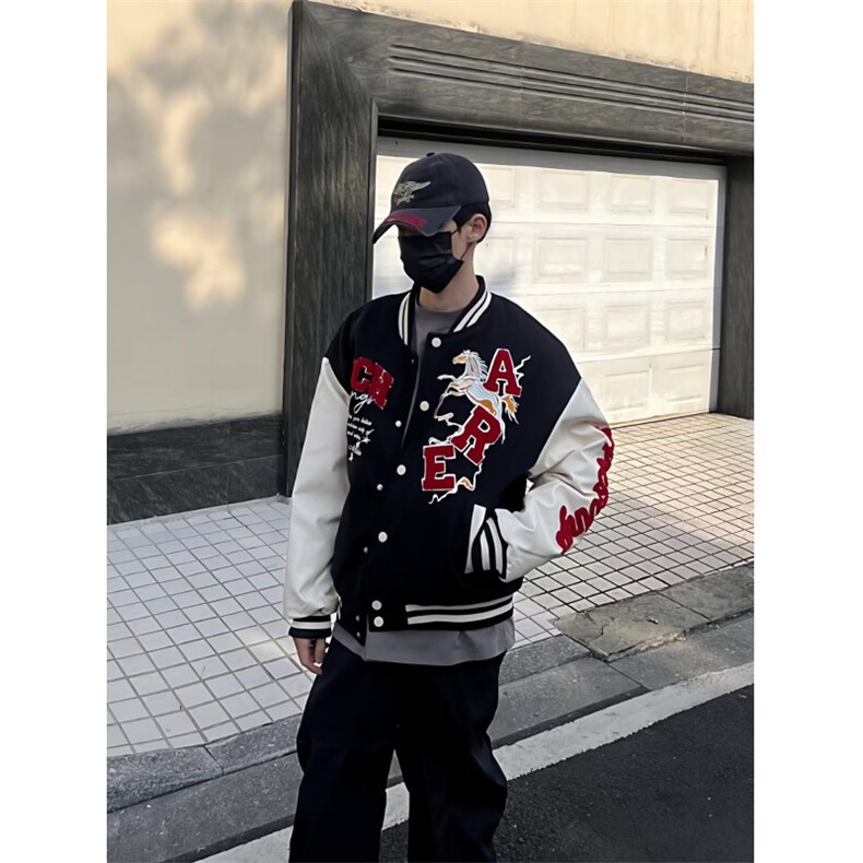 1506/QJ7790/P70韩ivekitsch同款爵士街舞夹克外套嘻哈棒球服,男装夹克,星座1506
